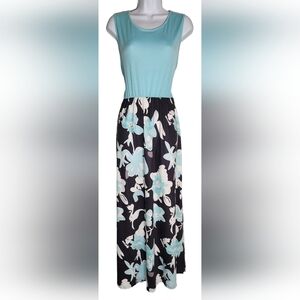 3X Summer Dress Blue & Flowy